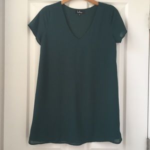 Lulu’s Green Short Sleeve Shift Dress